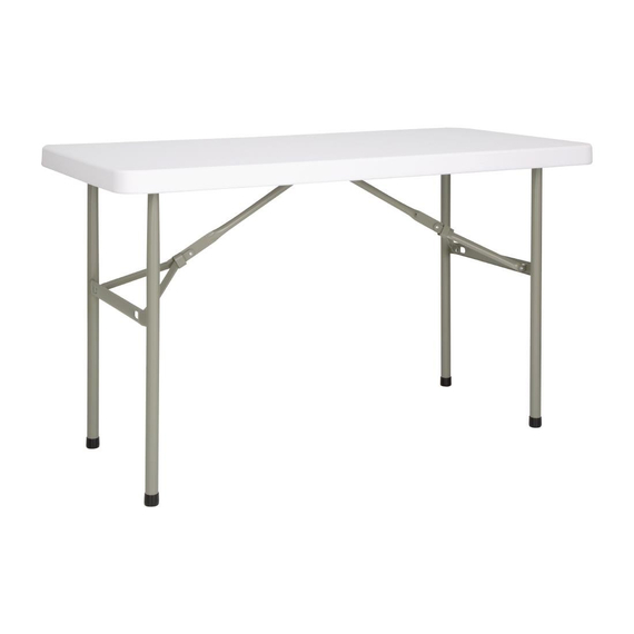 Bolero rechteckiger Klapptisch weiß 122cm Bolero rechteckiger Klapptisch weiß 122cm