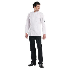 Chaud Devant Hilton Poco Kochjacke lange Ärmel weiß XXXL