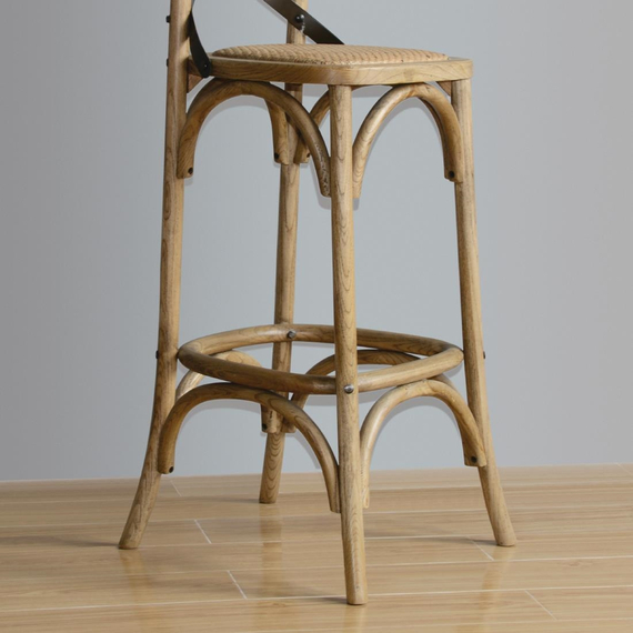 Bolero Barhocker aus Holz mit Rückenlehne 4 Bolero Barhocker aus Holz mit Rückenlehne