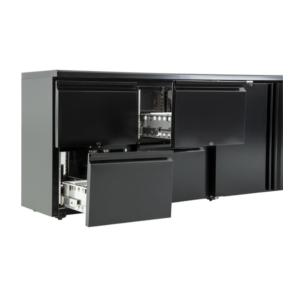 Polar Serie U Barkühlschrank 2-türig mit 4 Schubladen 1 Polar Serie U Barkühlschrank 2-türig mit 4 Schubladen