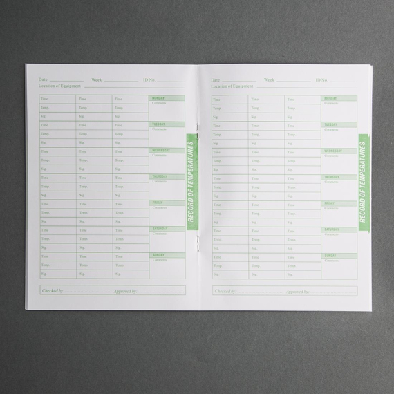 Hygiplas Temperatur-Logbuch 1 Hygiplas Temperatur-Logbuch