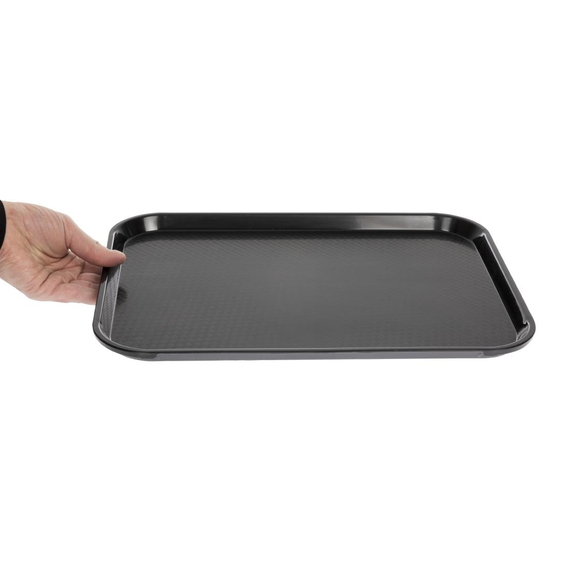Cambro Polypropylen-Schnellimbisstablett Schwarz 410mm 5 Cambro Polypropylen-Schnellimbisstablett Schwarz 410mm