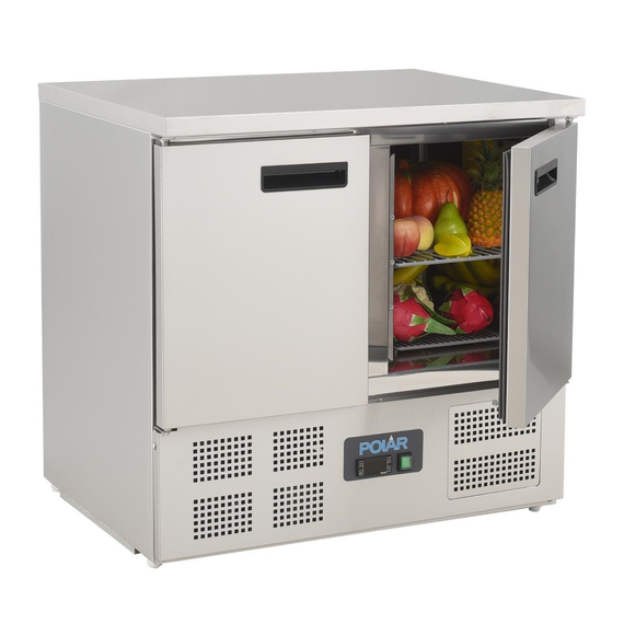Polar Serie G Thekenkühltisch mit Marmorarbeitsfläche 2-türig 240L 9 Polar Serie G Thekenkühltisch mit Marmorarbeitsfläche 2-türig 240L
