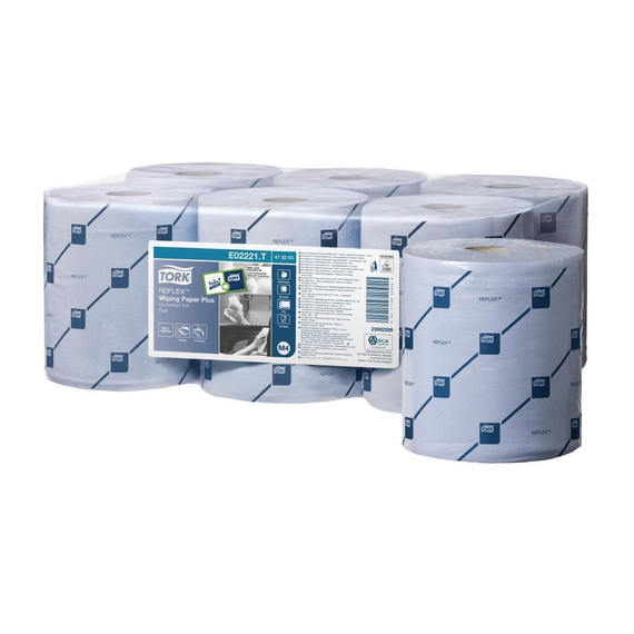 Tork Reflex Wischtuchrolle blau 2-lagig - 6 Stück 5 Tork Reflex Wischtuchrolle blau 2-lagig - 6 Stück