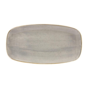 Churchill Stonecast Rechteckige Teller, Pfefferkorngrau, 153 x 298 mm