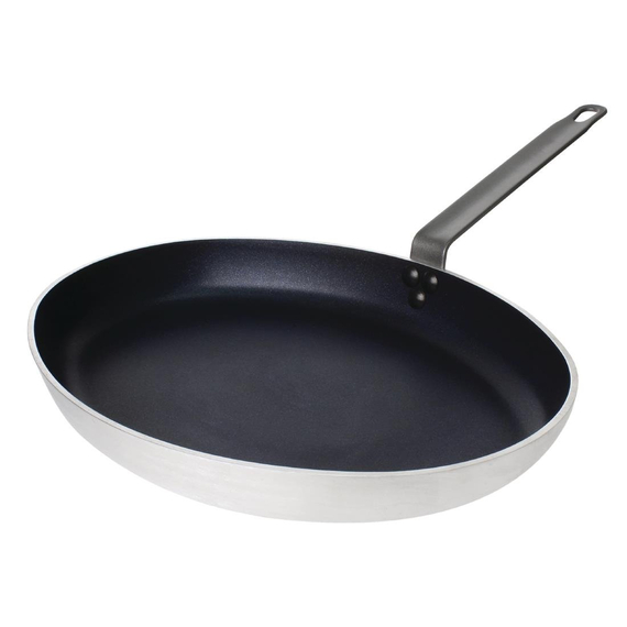 Vogue Aluminium Antihaft-Teflon-Platinum-Plus Oval-Bratpfanne 36cm 1 Vogue Aluminium Antihaft-Teflon-Platinum-Plus Oval-Bratpfanne 36cm