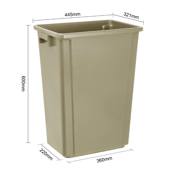 Jantex Slim Mülleimer Beige 60Ltr 4 Jantex Slim Mülleimer Beige 60Ltr