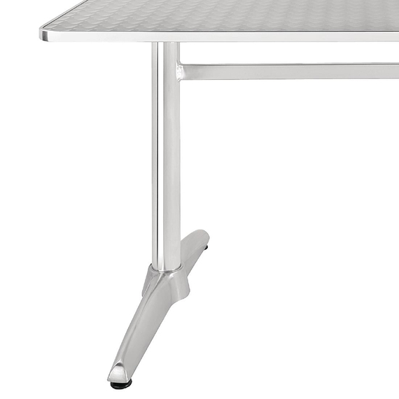 Bolero rechteckiger Tisch Edelstahl 120 x 60cm 2 Bolero rechteckiger Tisch Edelstahl 120 x 60cm