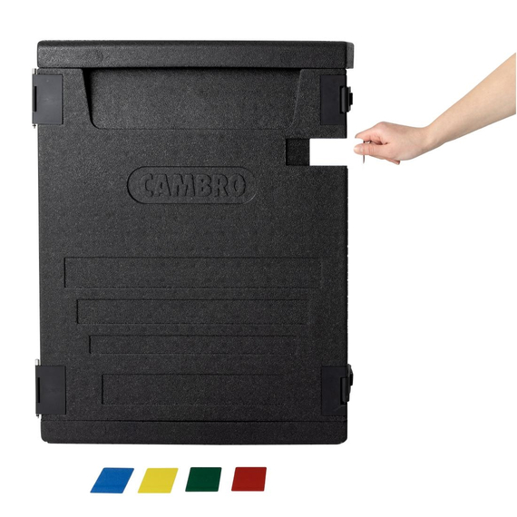 Cambro isolierter Frontlader Lebensmitteltransportbehälter 126L mit 9 Schienen 5 Cambro isolierter Frontlader Lebensmitteltransportbehälter 126L mit 9 Schienen
