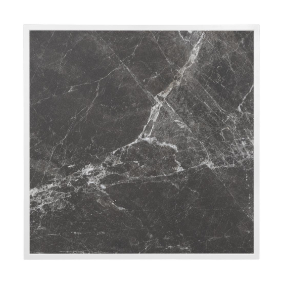 Bolero Dark Granite Effect Outdoor-Tischplatte aus gehärtetem Glas, weiße Zierleiste, 700 mm 1 Bolero Dark Granite Effect Outdoor-Tischplatte aus gehärtetem Glas, weiße Zierleiste, 700 mm