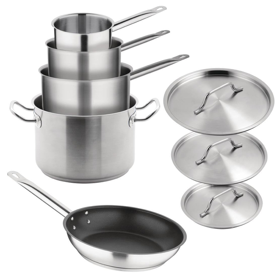 Vogue Cook Like A Pro 5-teiliges Induktionskochgeschirr-Set aus Edelstahl 7 Vogue Cook Like A Pro 5-teiliges Induktionskochgeschirr-Set aus Edelstahl