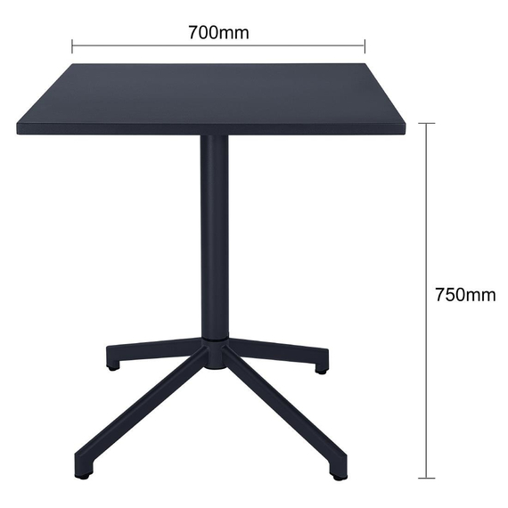 Bolero Porto Klapptisch Schieferblau 700x750mm 5 Bolero Porto Klapptisch Schieferblau 700x750mm