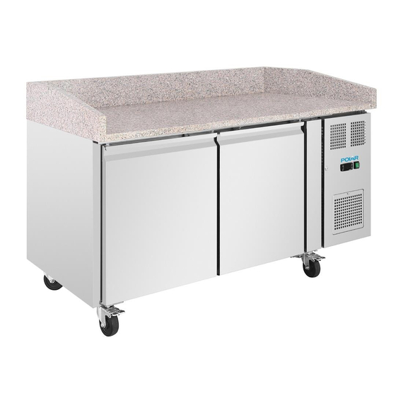 Polar U-Series Doppelter Pizzatisch mit Granitplatte 428Ltr 1 Polar U-Series Doppelter Pizzatisch mit Granitplatte 428Ltr