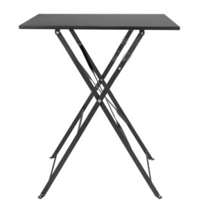 Bolero quadratischer klappbarer Terrassentisch Stahl schwarz 60cm