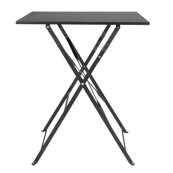 Bolero quadratischer klappbarer Terrassentisch Stahl schwarz 60cm Bolero quadratischer klappbarer Terrassentisch Stahl schwarz 60cm