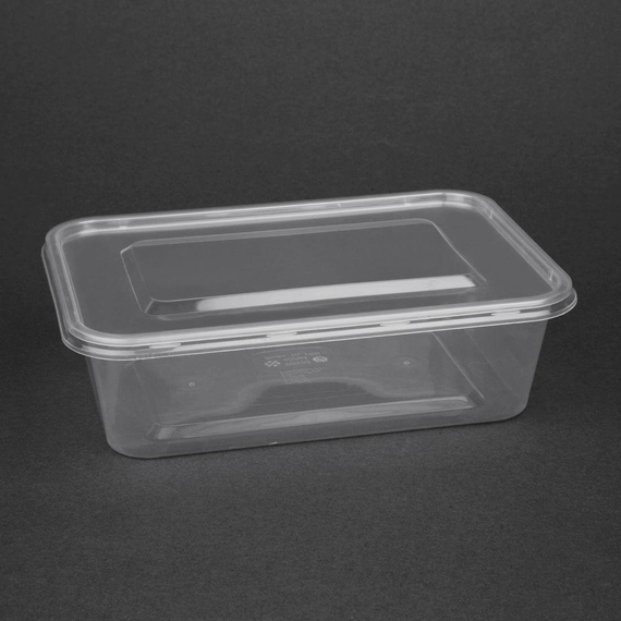 Fiesta recycelbare mikrowellengeeignete Plastikbehälter mit Deckel Mittel 650 ml (250 Stück) 4 Fiesta recycelbare mikrowellengeeignete Plastikbehälter mit Deckel Mittel 650 ml (250 Stück)