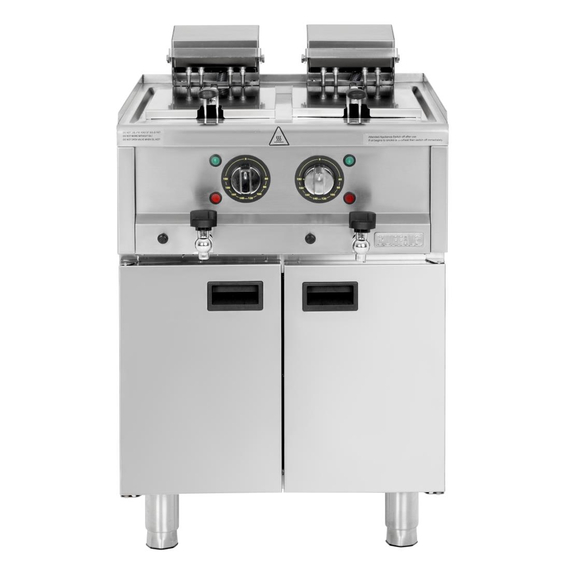 Buffalo 600 Serie freistehende Doppelbehälter-Elektrofritteuse 2x 8Ltr 1 Buffalo 600 Serie freistehende Doppelbehälter-Elektrofritteuse 2x 8Ltr