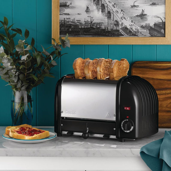 Dualit Toaster 40344 schwarz 4 Schlitze 1 Dualit Toaster 40344 schwarz 4 Schlitze