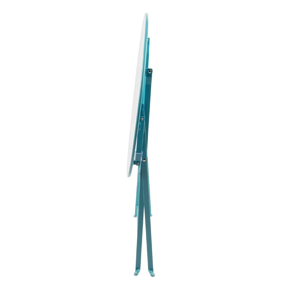 Bolero runder klappbarer Terrassentisch Stahl azurblau 60cm 4 Bolero runder klappbarer Terrassentisch Stahl azurblau 60cm