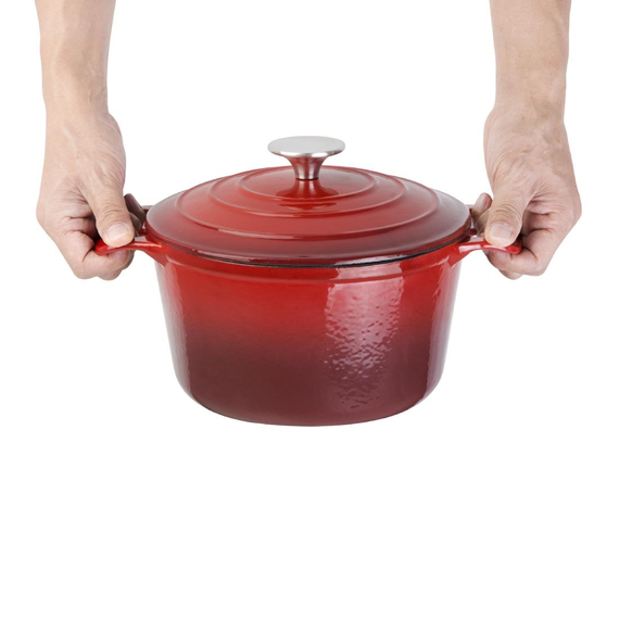 Vogue runder Schmortopf rot 6 Vogue runder Schmortopf rot