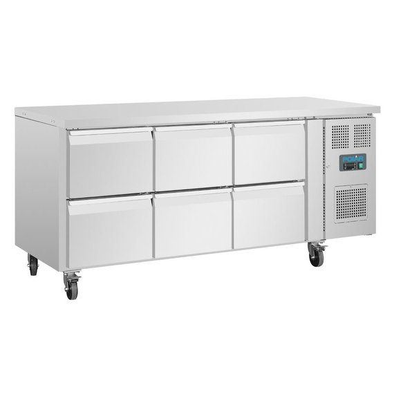 Polar Serie U GN-Kühltisch mit 6 Schubladen 465L Polar Serie U GN-Kühltisch mit 6 Schubladen 465L