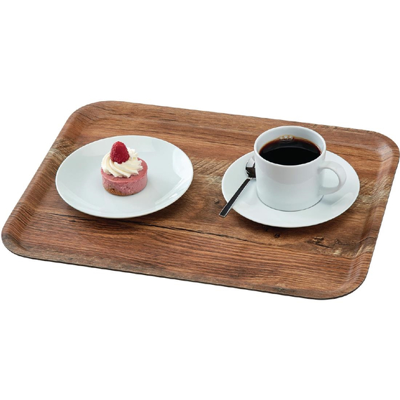 Cambro Madeira laminiertes Serviertablett braune Eiche 46cm 2 Cambro Madeira laminiertes Serviertablett braune Eiche 46cm