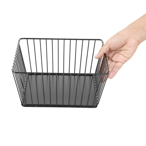 Olympia Draht-Präsentationstablett für Speisen, quadratisch, schwarz, 230 x 230 x 100 mm 6 Olympia Draht-Präsentationstablett für Speisen, quadratisch, schwarz, 230 x 230 x 100 mm