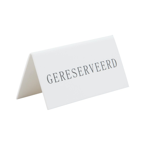 Securit Reservierungstischständer in Niederländisch: 'Gereserveerd' (5 Stück) 1 Securit Reservierungstischständer in Niederländisch: 'Gereserveerd' (5 Stück)
