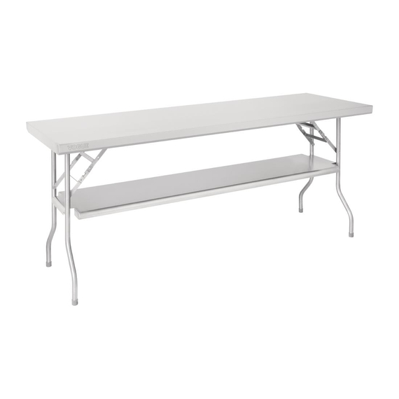 Vogue klappbarer Arbeitstisch aus Edelstahl 1830x610x780 1 Vogue klappbarer Arbeitstisch aus Edelstahl 1830x610x780