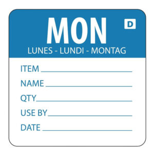 Hygiplas auflösbare Etiketten Montag blau (250 Stück)