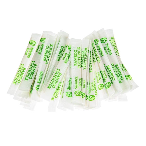 Einzeln verpackte biologisch abbaubare Bambus-Zahnstocher (1000 Stück) 2 Einzeln verpackte biologisch abbaubare Bambus-Zahnstocher (1000 Stück)