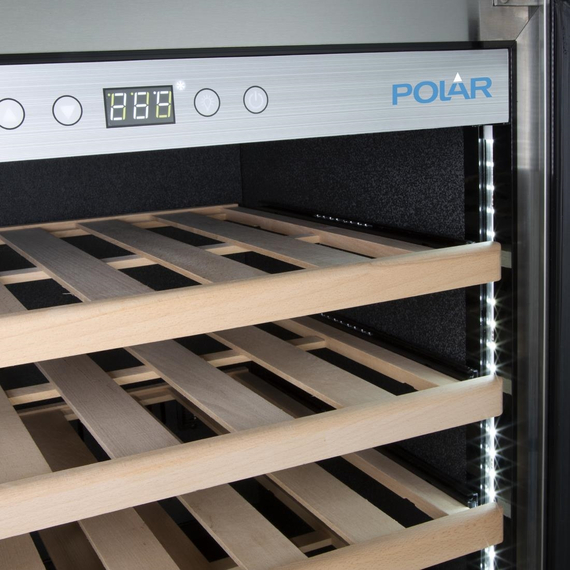Polar G-Serie Dual-Zone-Weinkühlschrank Edelstahl 109 Flaschen 5 Polar G-Serie Dual-Zone-Weinkühlschrank Edelstahl 109 Flaschen