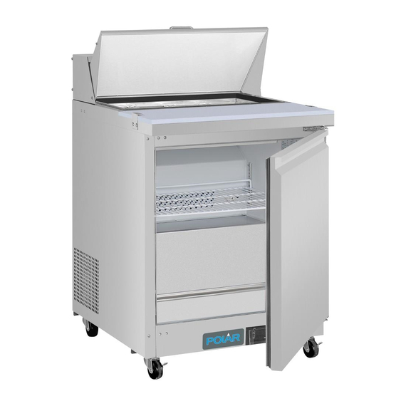 Polar U-Serie Premium Einzeltür Mega Top Prep Thekenkühlschrank 154 Liter 2 Polar U-Serie Premium Einzeltür Mega Top Prep Thekenkühlschrank 154 Liter