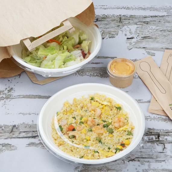 Fiesta kompostierbare Bagasse Poke Bowl Basen 32oz (50 Stück) 5 Fiesta kompostierbare Bagasse Poke Bowl Basen 32oz (50 Stück)