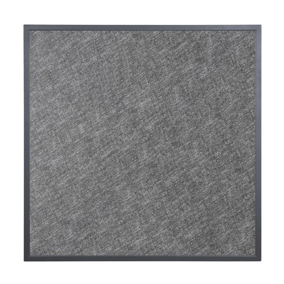 Bolero Black Brushed Mix Outdoor-Tischplatte aus gehärtetem Glas, quadratisch, graue Zierleiste, 700 mm 1 Bolero Black Brushed Mix Outdoor-Tischplatte aus gehärtetem Glas, quadratisch, graue Zierleiste, 700 mm