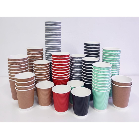 Fiesta Recyclable Heißgetränkebecher aus Wellpappe dunkelgrau 225ml (25 Stück) Fiesta Recyclable Heißgetränkebecher aus Wellpappe dunkelgrau 225ml (25 Stück)