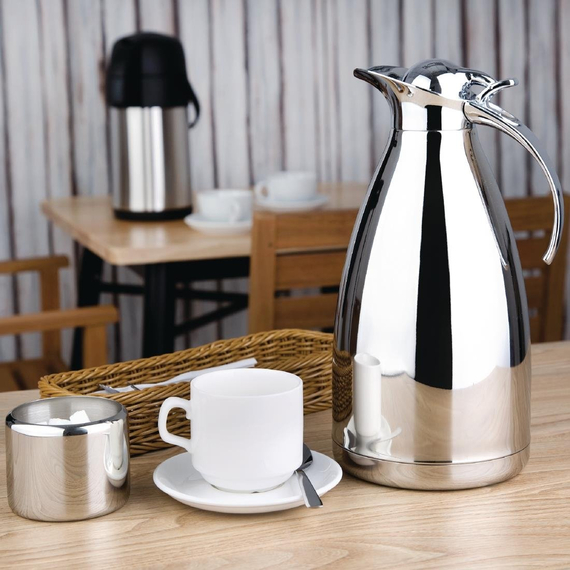 Olympia Thermoskanne Edelstahl-Look 2L 2 Olympia Thermoskanne Edelstahl-Look 2L