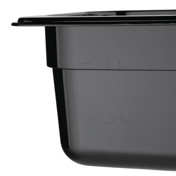 Vogue GN-Behälter GN1/6 schwarz 100mm 6 Vogue GN-Behälter GN1/6 schwarz 100mm