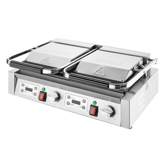 Buffalo Doppelkontaktgrill Glatte & Gerippte Platten 2 Buffalo Doppelkontaktgrill Glatte & Gerippte Platten