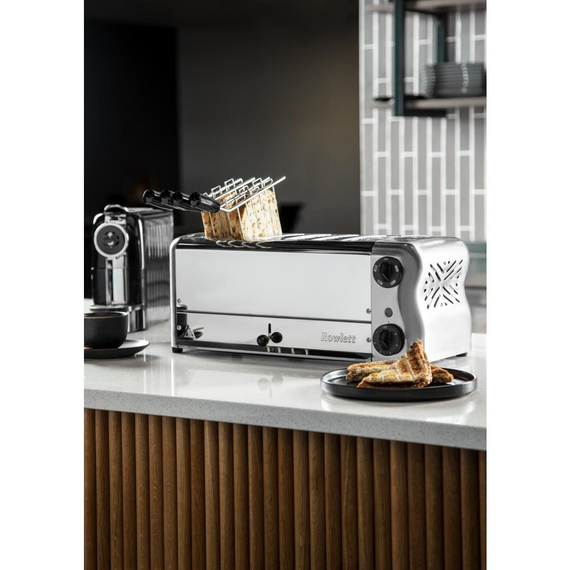 Rowlett Esprit 6 Slot Toaster Chrom mit 2 zusätzlichen Elementen und Sandwichkäfig 8 Rowlett Esprit 6 Slot Toaster Chrom mit 2 zusätzlichen Elementen und Sandwichkäfig