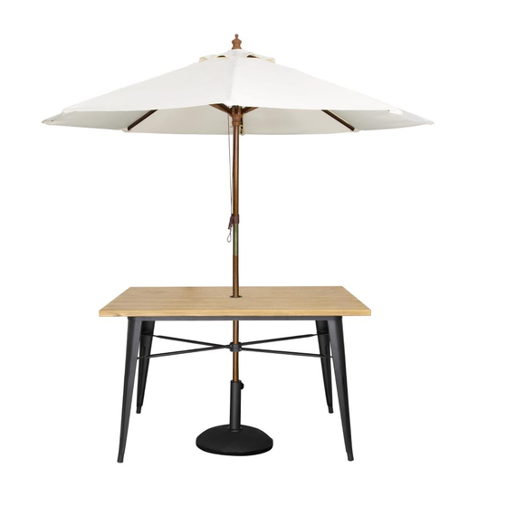 Bolero Kompletter Outdoor Tisch 120x76x76cm Helles Holz 5 Bolero Kompletter Outdoor Tisch 120x76x76cm Helles Holz