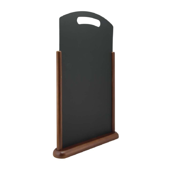 Securit Handle extragroße Tischkreidetafel aus Holz mit dunkelbrauner Lackierung 1 Securit Handle extragroße Tischkreidetafel aus Holz mit dunkelbrauner Lackierung