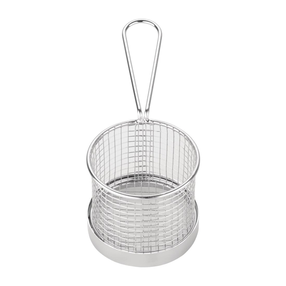 Olympia rundes Frittierkörbchen mit Stiel Edelstahl 9,5cm 3 Olympia rundes Frittierkörbchen mit Stiel Edelstahl 9,5cm