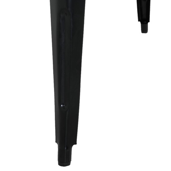 Bolero Bistro Esstisch Geschlitzte Mangoholzplatte Schwarzes Gestell 650mm 5 Bolero Bistro Esstisch Geschlitzte Mangoholzplatte Schwarzes Gestell 650mm