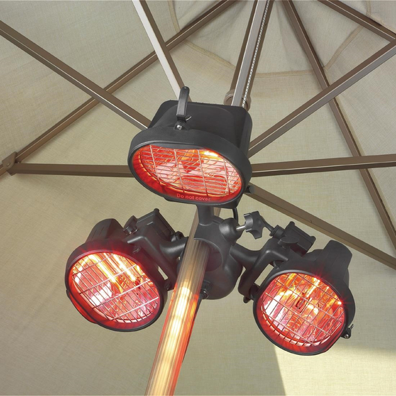 Eurom elektrischer Terrassen Heizstrahler für Sonnenschirme 1500W 2 Eurom elektrischer Terrassen Heizstrahler für Sonnenschirme 1500W
