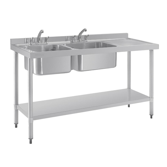 Vogue Spüle Doppelspüle Abtropffläche rechts 150cm 1 Vogue Spüle Doppelspüle Abtropffläche rechts 150cm