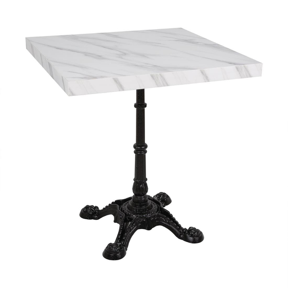 Bolero Vorgebohrte quadratische Tischplatte Marmor-Effekt 700mm Bolero Vorgebohrte quadratische Tischplatte Marmor-Effekt 700mm