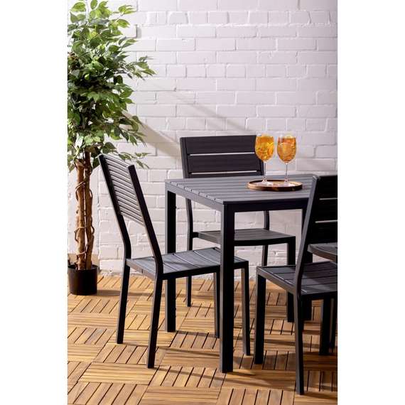 Bolero Valletta Grau Geschlitzter Outdoor Tisch 780mm 9 Bolero Valletta Grau Geschlitzter Outdoor Tisch 780mm
