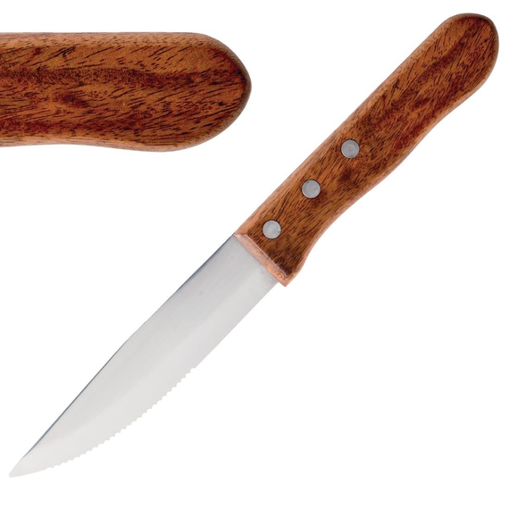 Olympia Jumbo Steakmesser mit Holzgriff 12,5cm (12 Stück) 1 Olympia Jumbo Steakmesser mit Holzgriff 12,5cm (12 Stück)