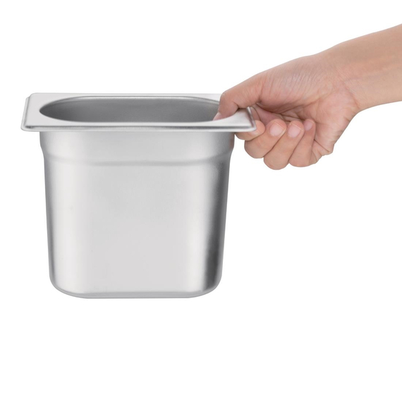 Vogue Edelstahl 1/9 Gastronorm-Behälter 150mm 4 Vogue Edelstahl 1/9 Gastronorm-Behälter 150mm